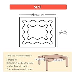 EMOOR Washable Kotatsu Futon Comforter