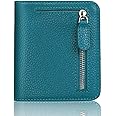FUNTOR Small Wallets for Women, Ladies Small Compact Bifold Pocket RFID Blocking Genuine Leather Wallet for Women