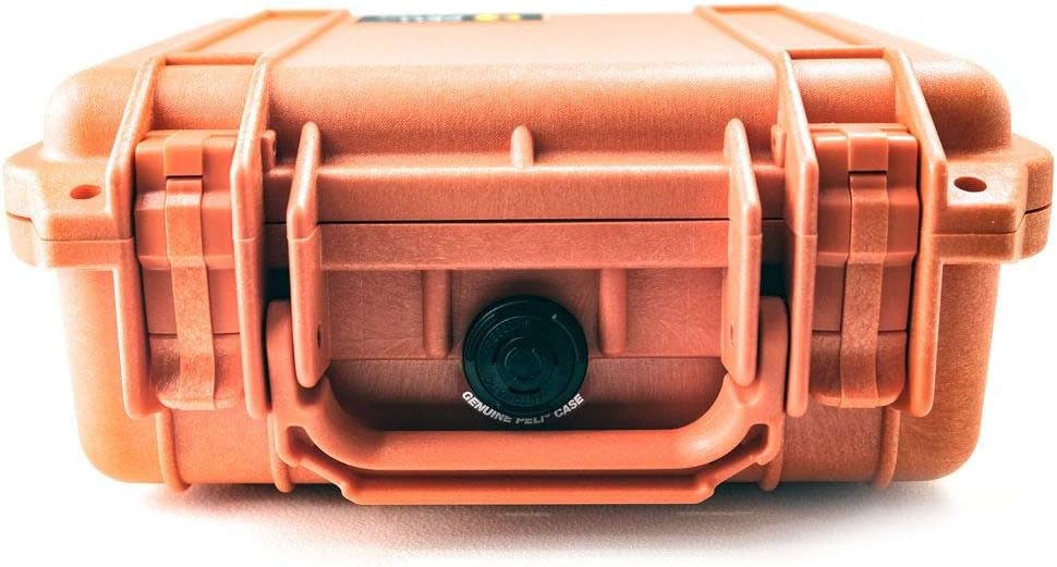 PELI Protector 1200 Shockproof Case, IP67 Watertight and Dustproof, 12L Capacity, Made in US, No Foam, Orange - Image 5