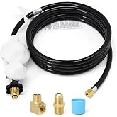 F273684 12FT Propane Hose with Regulator for Mr Heater Buddy Heaters, Propane Tank Hose Adapter 20lb to 100lb for Mr. Heater, RV, Gill, Gas Stove, Gas Generator, POL Fitting &amp; 3/8" Propane Adapter