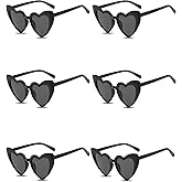 PLULON Heart Sunglasses Women Heart Love Shaped Vintage Retro Lovely Fashion Cute Sun Glasses for Bachelorette Party Favors