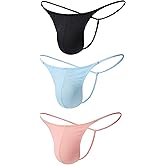 mimope Seamless Cotton Men's G-String & Thong - Ultra Thin Travel Underwear