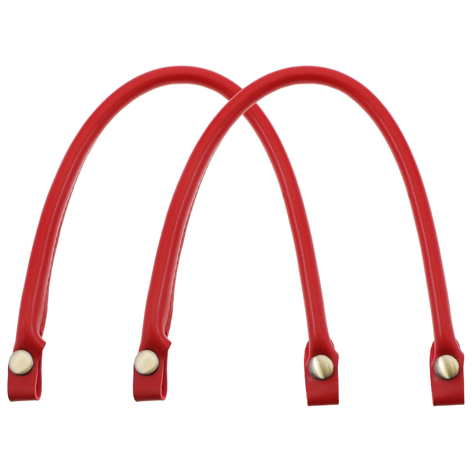 Be In Your Mind 2Pcs Bag Strap Replacement PU Leather Handbag Handles Replacement Decorative Handbags Strap Accessories for DIY Purse Making Tote Bags Decoration Red