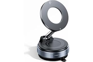 REOKILY 2026 Upgraded Vacuum Magnetic Car Phone Holder 360° Reinforced 96LBS Ultra Suction Cup Phone Mount for MagSafe Cell Phone Holders for Your Car/Gym/Mirror Mount for iPhone & Android