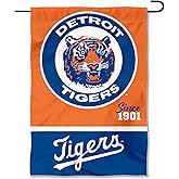 Detroit Tigers Retro Vintage Throwback Double Sided Garden Flag