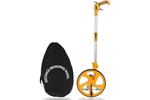 Measuring Wheel in Meters, Portable Walking Distance Measuring Wheel with Carrying Bag for Construction, Double Collapsible, 
