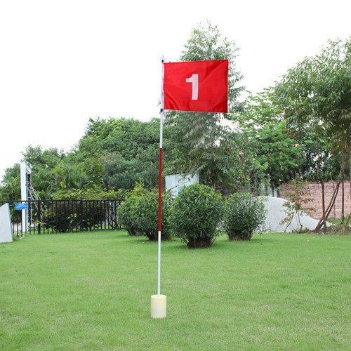 shangmu Golf Flagstick Backyard Practice Golf Hole Pole Cup Flag Stick 5 Section Fit for Golf Sports Yard Garden Training - Thumbnail 6