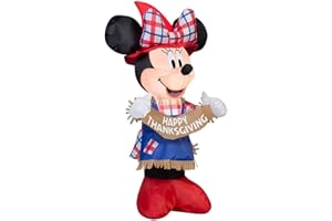 Gemmy Inflatables Holiday 70444 Airblown Disney Minnie As Scarecrow Decor