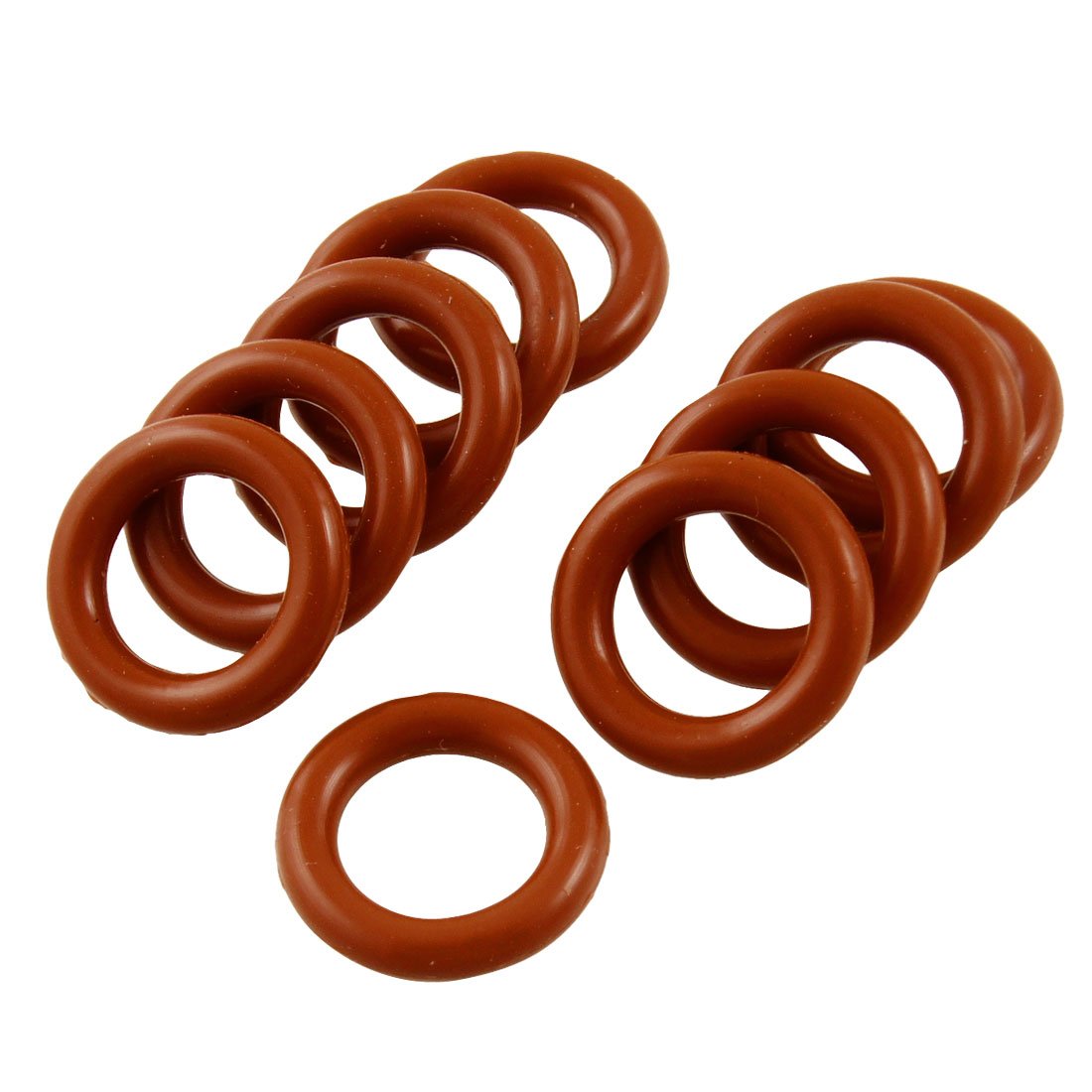 sourcingmap Silicone O-Ring, 16mm OD, 10mm ID, 3mm Width, VMQ Seal Rings Gasket, Red, Pack of 10