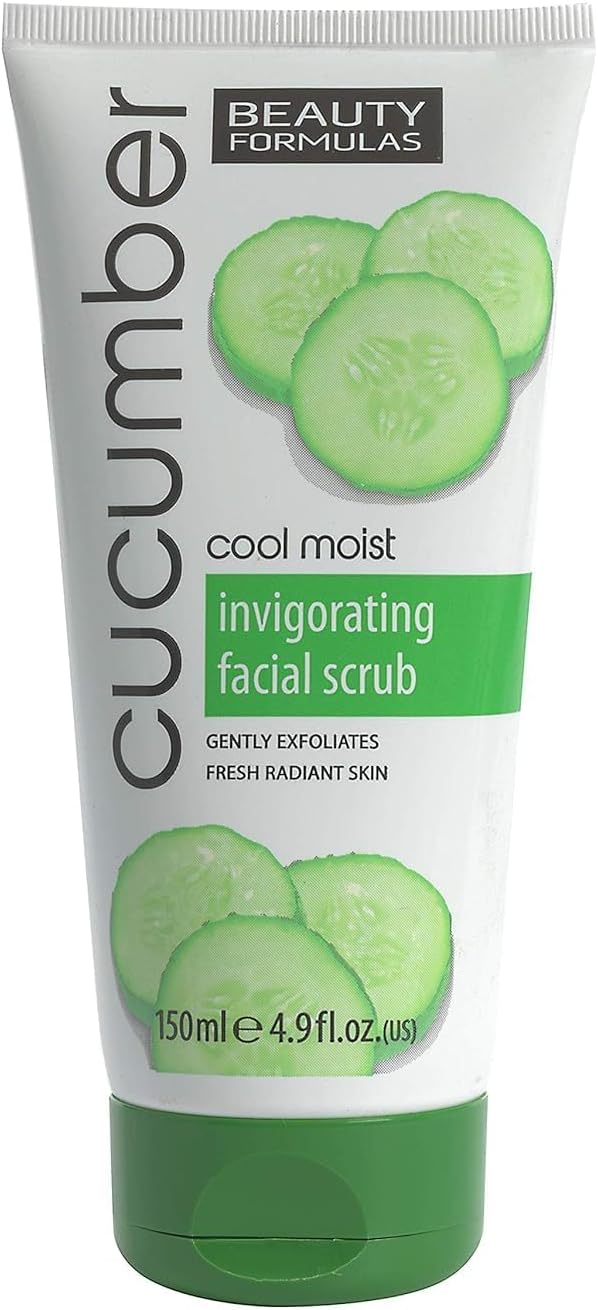 Beauty Formulas Invigorating Cucumber Facial Scrub Deep Cleanse Pores Blackheads