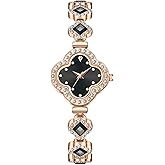 ADSBIAOYE Luxury Women Wrist Watches Unique Rose Gold Diamond Bracelet Watch Fashion Dress Quartz Watches for Women Gift