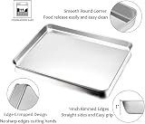 HaWare 8-Piece Stainless Steel Baking Tray Set with Racks 4 Pans 4 Racks view 4