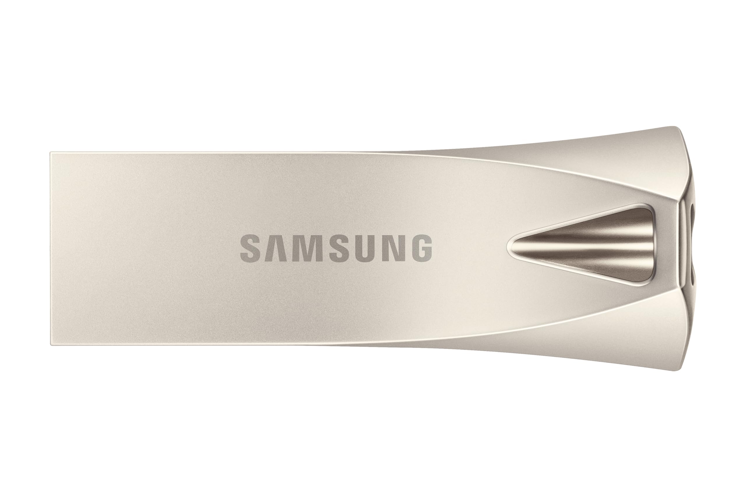 Samsung BAR Plus USB-Stick Typ-A, 512 GB, 400 MB/s Lesen, 110 MB/s Schreiben, Widerstandsfähiger USB 3.2 Speicherstick mit Schlüsselring, Champagne Silver, MUF-512BE3/APC