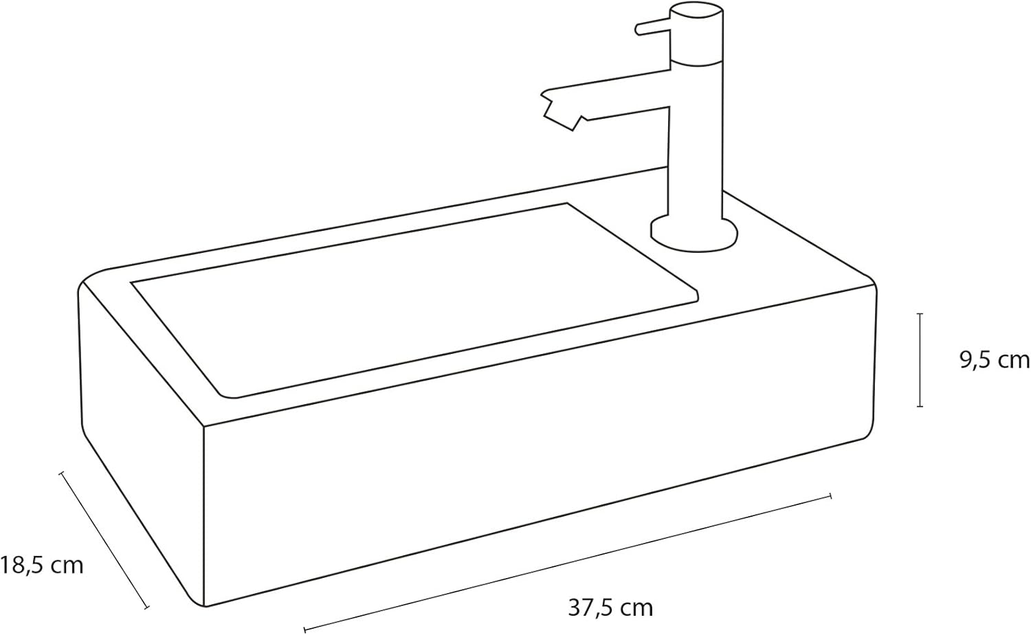 DIFFERNZ Helios Bathroom Ceramic 38.010.00, White - Image 4