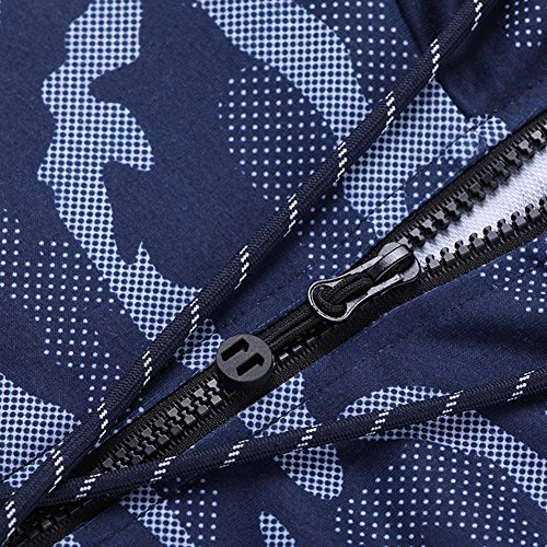 HEQU Men's Camo Hoodie Vest Sleeveless Casual Fitness Zip-up Active Tank Tops Camouflage L