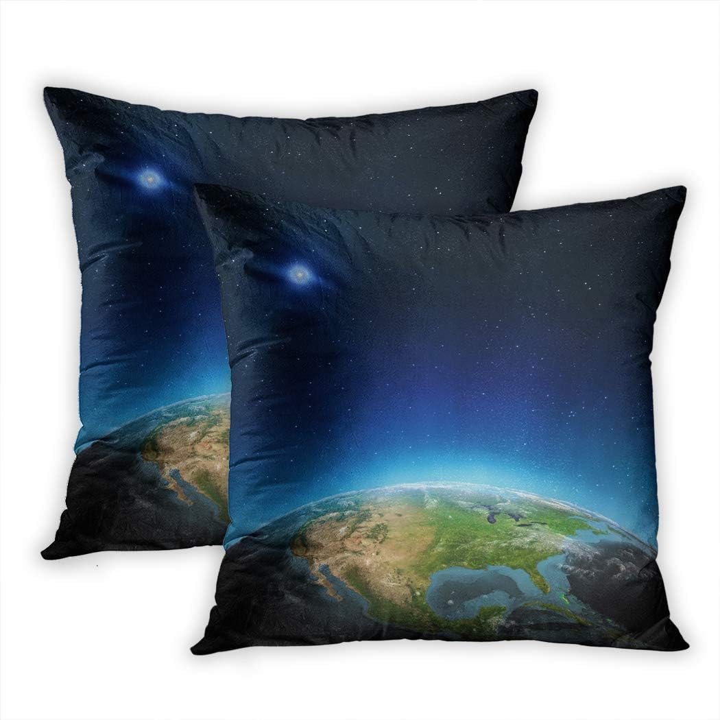 Janyho Set of 2 Throw Pillow Covers Whitetail Deer Fawn in Wilderness Stag Countryside Rural Hunting Theme Comfortable Print Sofa Bedroom Polyester Hidden Zipper Pillowcases 16x16 Inch