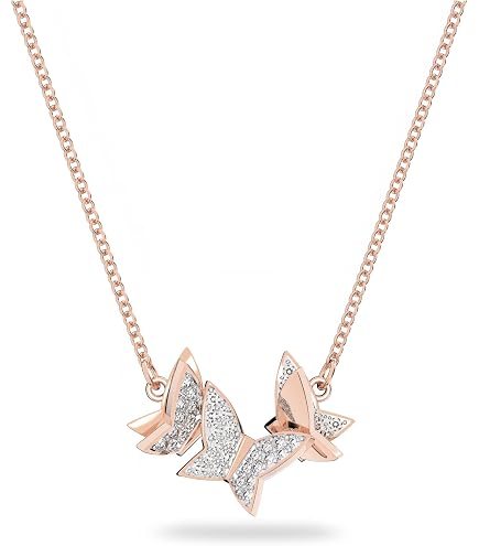 Amazon.com: Swarovski Latisha pendant, Flower, Pink, Rose-gold