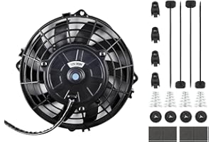 OHOB-COOL 7 Inch Universal Electric Radiator Fan 7" Cooling Slim Fans 12V Push/Pull DC Wide Blades+ Mounting Kit