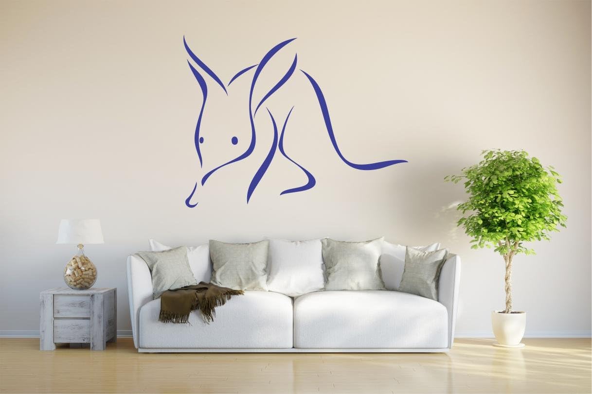 Indigos 4051095775874 Childrens Wall Stickers – D248 Crazy Cheeky Ants Tribal Bear, Vinyl, Blue, 40 x 30 x 1 cm