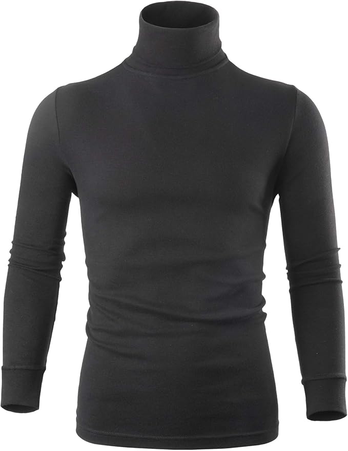 mens thermal mock turtleneck