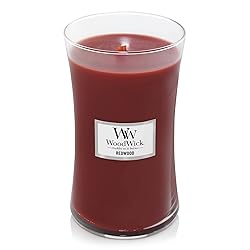 WoodWick Large Hourglass Candle, Redwood - Premium