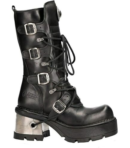 セール中【High-End】MONSTER ROCK LL20×3【新品】 Amazon.com | NEWROCK 373-S33 Ladies Black 100% Leather Calf Boots