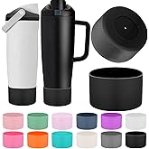 Mity rain 2PCS Protective Silicone Boots for Owala 30oz & 40oz FreeSip Sway Bottles & Tumblers - Accessories for owala, Enhances Stability & Prevents Scratches (Black)