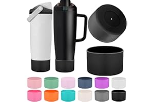 Mity rain 2PCS Protective Silicone Boots for Owala 30oz & 40oz FreeSip Sway Bottles & Tumblers - Accessories for owala, Enhances Stability & Prevents Scratches (Black)
