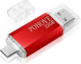 POHOVE 32GB USB C Flash Drive 2-in-1 OTG Pendrive for Android Samsung Macbook