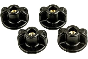 YakAttack LoPro WingKnob – 4 Pack | 1/4"-20 Brass Threaded Insert | Snag-Free Accessory Knobs for Kayak Rigging | Low-Profile Design | Yak Attack USA-Made