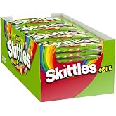 SKITTLES Sours Chewy Sour Candy Packs, Full Size Bulk Candy, Pack of 24 | Original Sour Chewy Candy, Individually Wrapped Full Size Packs, Great for Parties, Events, Sharing and Pantry Stocking