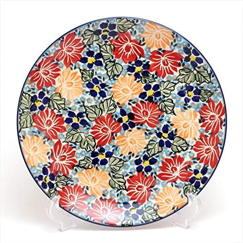 Amazon Co Jp ポーランド食器 ポーリッシュポタリー プレート 22cm 中皿 T134 Ks02 フラワーライン シリーズ 花 マヌファクトゥラ ボレスワヴィエツ陶器 ホーム キッチン