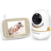 HelloBaby Baby Monitor with Remote Pan-Tilt-Zoom Camera and 3.2'' LCD Screen, Infrared Night Vision, Temperature Display, Lul