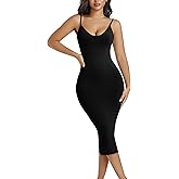 Athlemo Shapewear Slip Bodycon Dress for Women Spaghetti Strap Full Slip for Under Dress Seamless Body Shaper Tummy Control