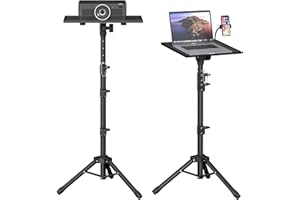 Facilife Projector Stand - Adjustable Height 22 to 63 Inches, Tripod for Laptop & Projector, Outdoor Movies