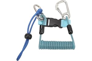 VGEBY Diving Camera Spring Rope, Stainless Steel Diving Anti Lost Hook Spring Rope Coiled Lanyard for Diving Outdoor Climbing