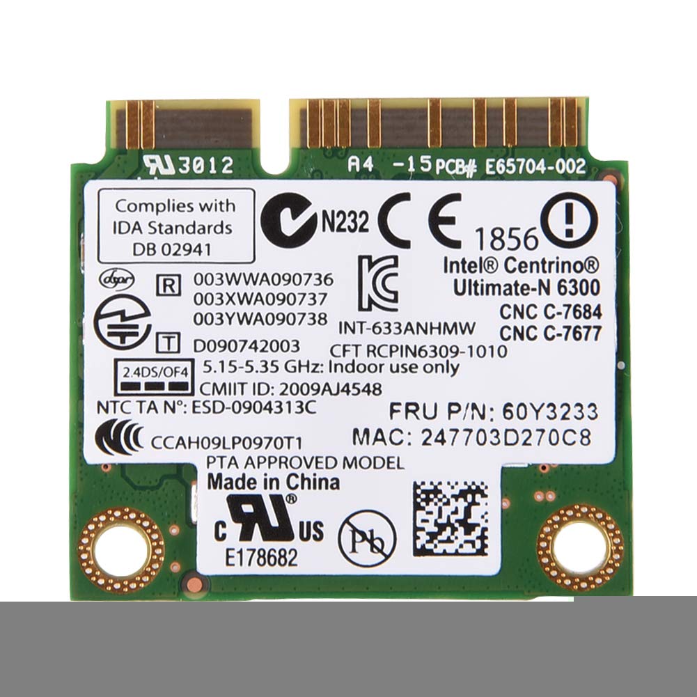 Topiky Carte Mini Pci E Wifi Prise En Charge De 802 11a G N 5 Ghz Pour Lenovo Ibm Intel 6300 Agn Carte Wifi Pci B Double Bande 2 4 Ghz Composants Internes Informatique Banistreet Com