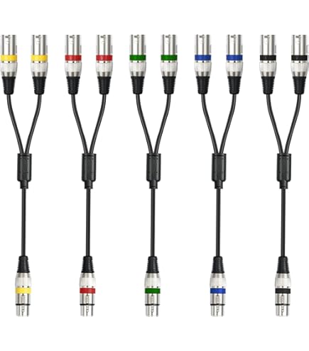 Amazon.com: Talent YXM2XF01 XLR Male to Dual XLR Female Y Adapter