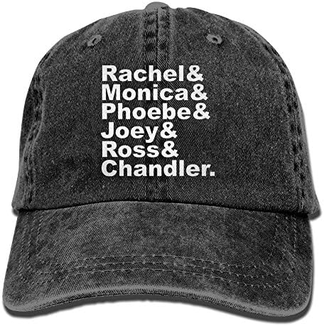 YYhon1xin Rachel &amp; Monica &amp; Phoebe &amp; Joey &amp; Ross &amp; Chandler Unisex Flat Bill Hip Hop Cap Baseball Hat Head-Wear Cotton Trucker Hats Black