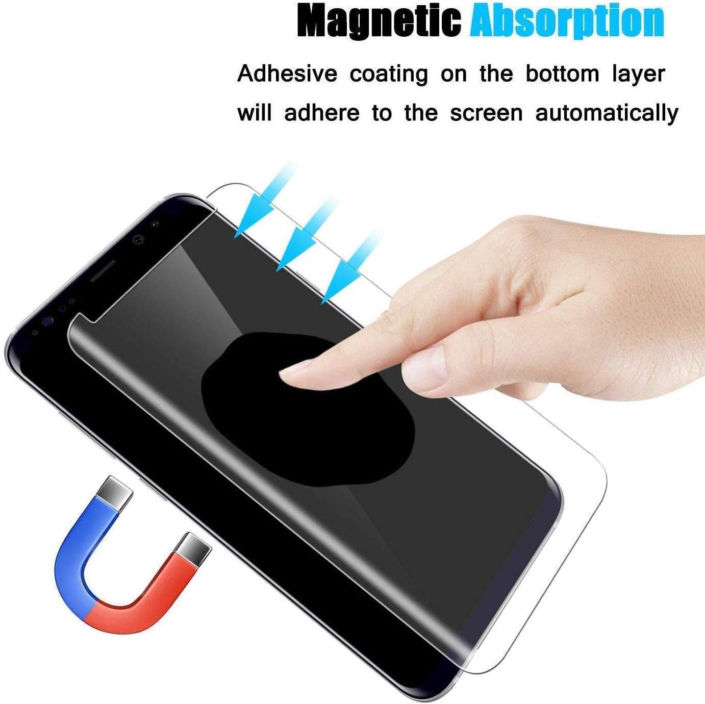 Galaxy S8 Screen Protector, (2-Pack) Tempered Glass Screen Protector [Force Resistant up to 11 pounds] [Full Screen Coverage] [Case Friendly] for Samsung S8