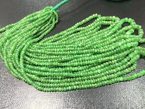 AAA QUALITY TSAVORITE FACETED OVAL LOOSE GEMSTONE BEADS 15"INCH STRAND WHOLESALE LOT GEMSTONE BEADED JEWELRY NECKLACE