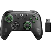 8BitDo Ultimate 2C Wireless Controller for Windows PC and Android, with 1000 Hz Polling Rate, Hall Effect Joysticks and Triggers, and Remappable L4/R4 Bumpers (Transparent Black)