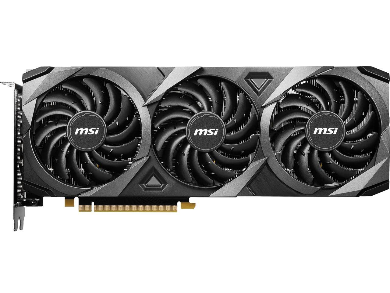 MSI Gaming GeForce RTX 3060 12GB 15 Gbps GDRR6 Boost Clock: 1807 MHz 192-Bit HDMI/DP PCIe 4 Torx Triple Fan Ampere OC Tarjeta gráfica (RTX 3060 Ventus 3X 12G OC)
