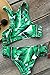 CUPSHE FASHION Women's Tropical Leaves Printing Tank Padding Bikini Set, Multicolor, X-Large