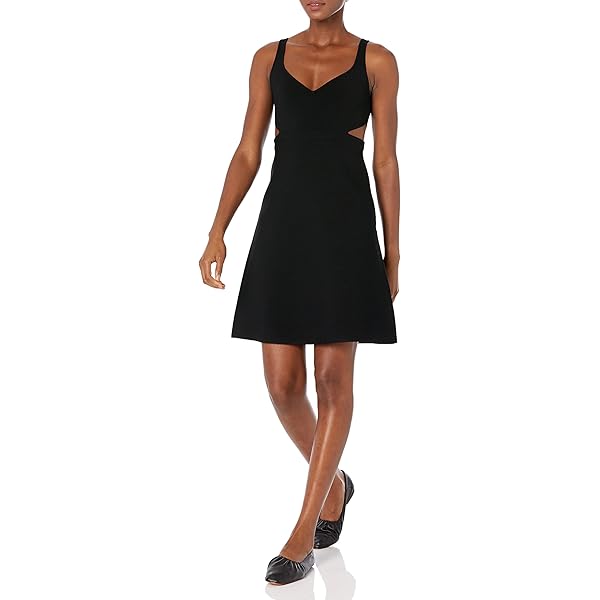 Calvin Klein Scuba Crepe Dress with Side Tie Detail Black 6 at Amazon  Women's Clothing store