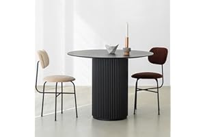 Topjia Pine Wood Round Dining Table,Simplicity Wooden Pedestal Base Kitchen Table,Leisure Coffee Table Restaurant Furniture D