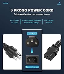 Power Cord Cable for Amplifier Musical Peavey Vox