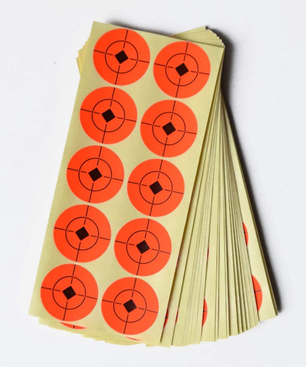 ANCLLO 250 Per Pack Stick On Targets Spots 5cm Target Pasters Paper Stickers for Shooting-Orange