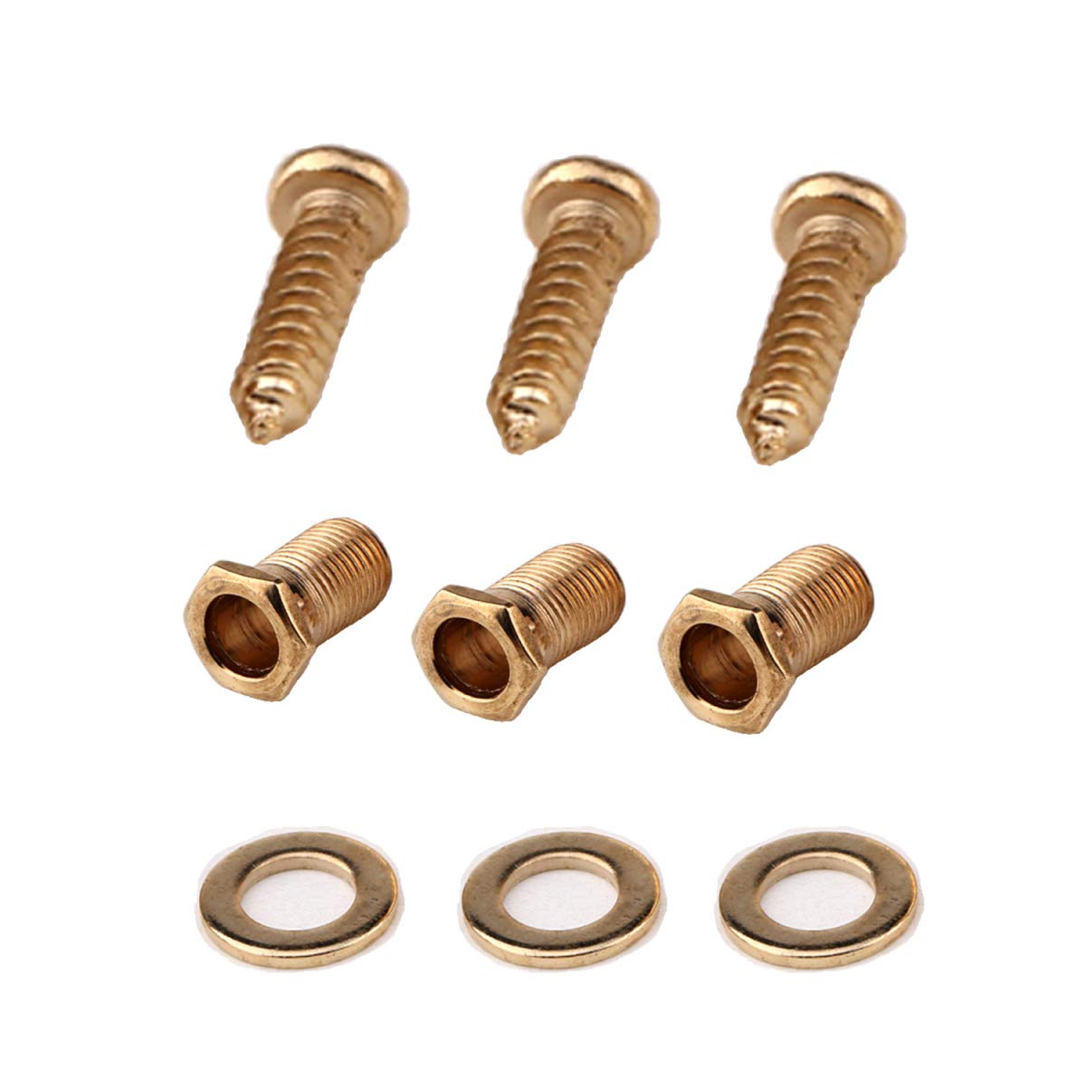 Musiclily Pro Guitar Machine Heads Mounting Package, Gold