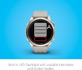 Garmin Epix Pro Sapphire Edition 42mm Soft Gold Cream Nylon Band view 6